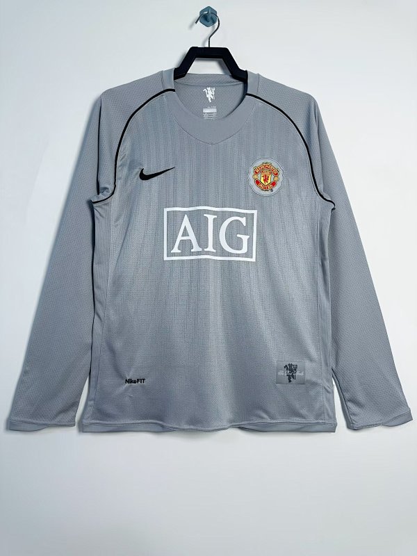 Manchester United Retro 2007/08 Portero gris manga larga
