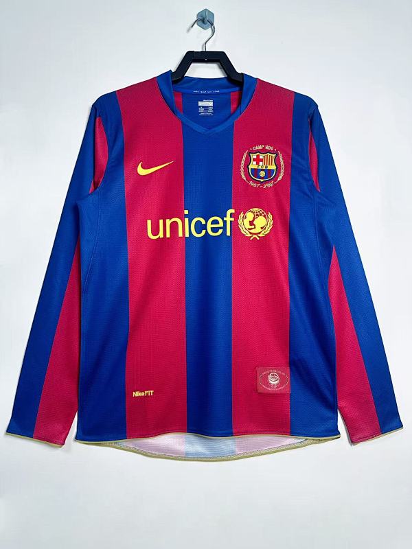 FC Barcelona Retro 2007/08 Local manga larga