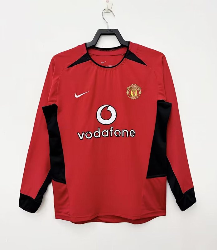 Manchester United Retro 2002/04 Local manga larga