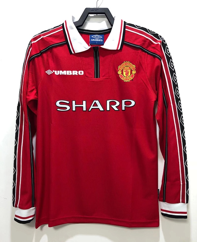 Manchester United Retro 1998 Local manga larga