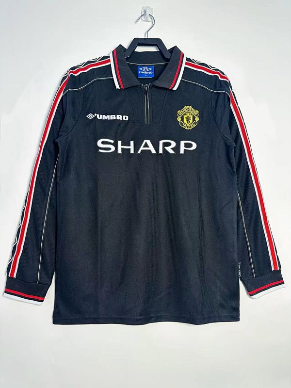 Manchester United Retro 1998 Edición especial negra manga larga