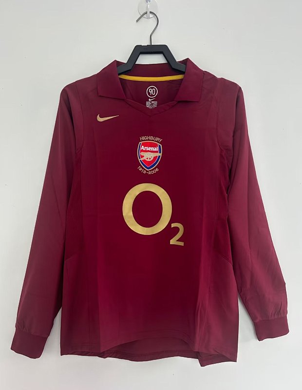 Arsenal Retro 2005/06 Local manga larga