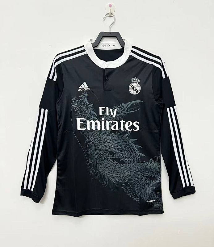 Real Madrid Retro 2014/15 Segunda visitante manga larga