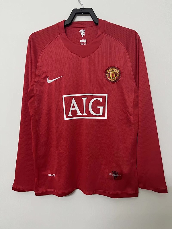 Manchester United Retro 2007/08 Local manga larga